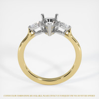 14K White & Yellow Three Stone Ring Setting Image