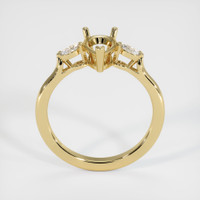 10K Yellow Gold Three Stone Ring Setting Image