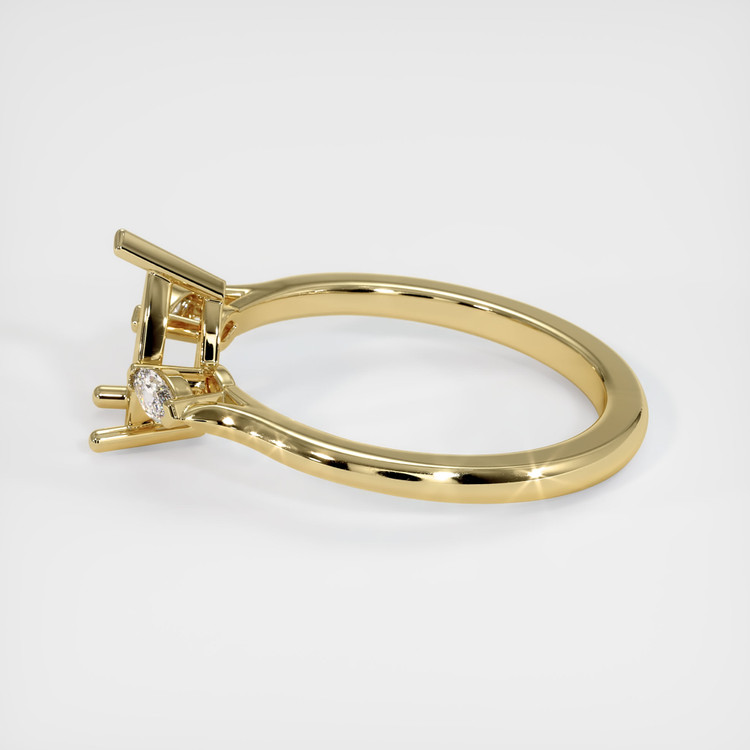 14K Yellow Gold Three Stone Ring Setting