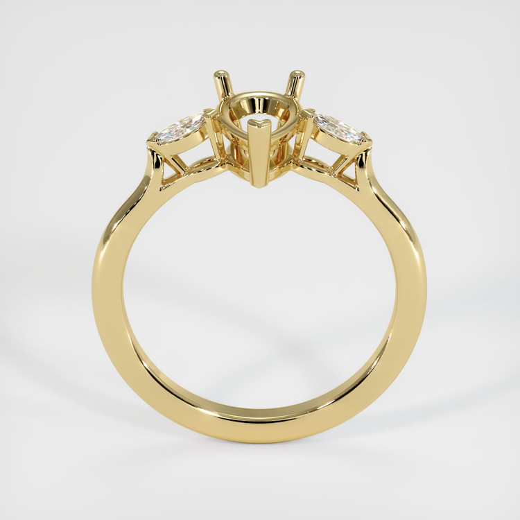 14K Yellow Gold Three Stone Ring Setting