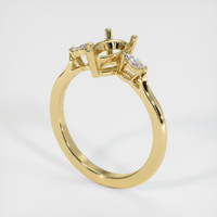 18K Yellow Gold Three Stone Ring Setting Video
