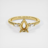 18K Yellow Gold Three Stone Ring Setting Image