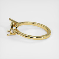 18K Yellow Gold Three Stone Ring Setting Image