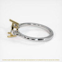 14K Yellow & White Three Stone Ring Setting Image