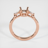 14K Rose Gold Three Stone Ring Setting Image