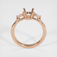 18K Rose Gold Three Stone Ring Setting Image