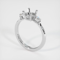 18K White Gold Three Stone Ring Setting Video