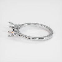 18K White Gold Three Stone Ring Setting Image