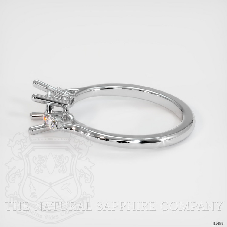 18K White Gold Three Stone Ring Setting