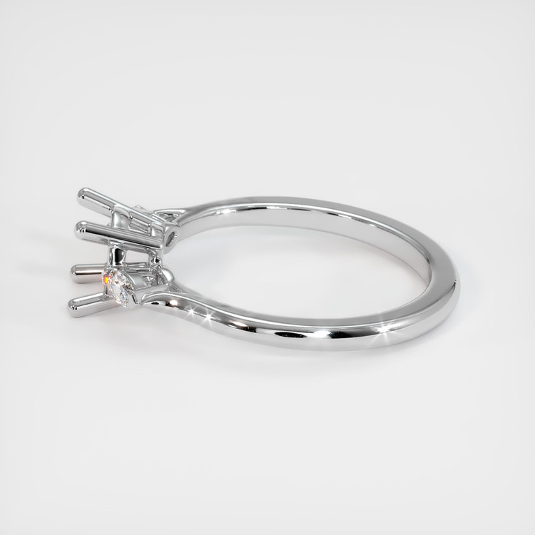 18K White Gold Three Stone Ring Setting