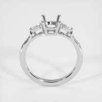 18K White Gold Three Stone Ring Setting Image