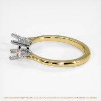 14K White & Yellow Three Stone Ring Setting Image