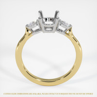 14K White & Yellow Three Stone Ring Setting Image