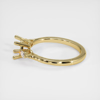 10K Yellow Gold Three Stone Ring Setting Image