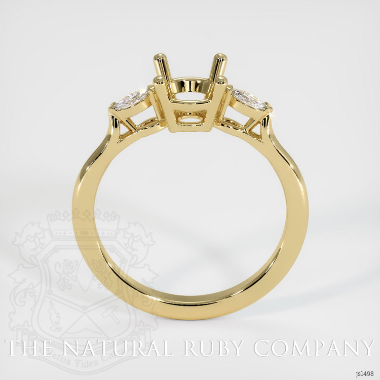 14K Yellow Gold Three Stone Ring Setting