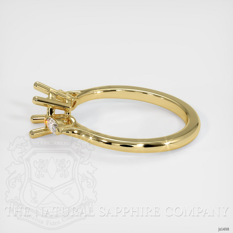 18K Yellow Gold Three Stone Ring Setting