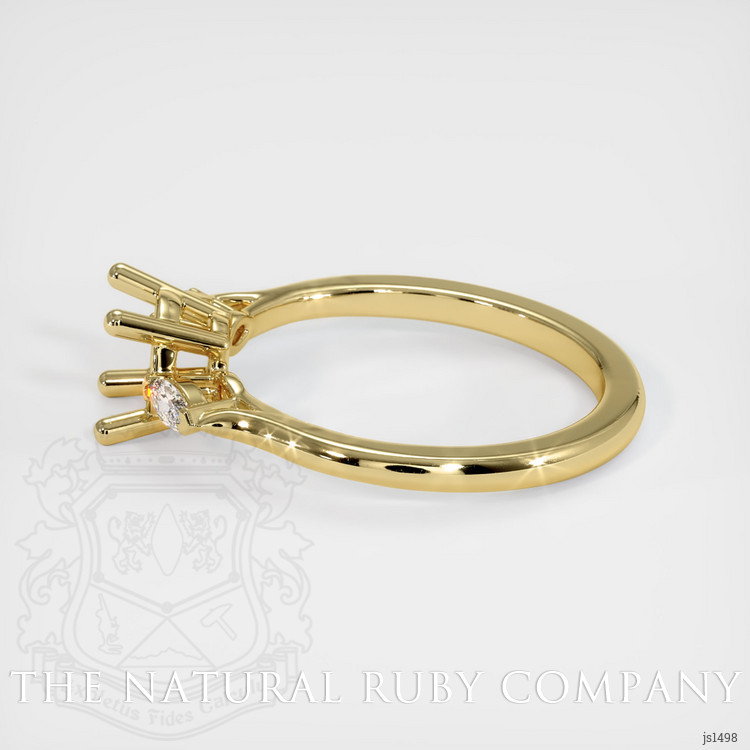 18K Yellow Gold Three Stone Ring Setting