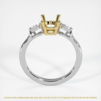 14K Yellow & White Three Stone Ring Setting Image