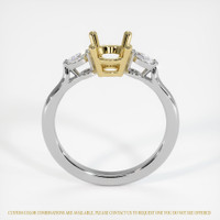 18K Yellow & White Three Stone Ring Setting Image