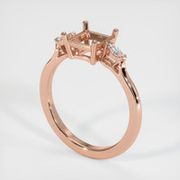 14K Rose Gold Three Stone Ring Setting Video