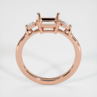 14K Rose Gold Three Stone Ring Setting Image
