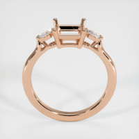 18K Rose Gold Three Stone Ring Setting Image