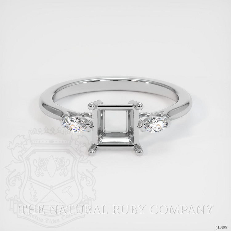 Silver Three Stone Ring Setting