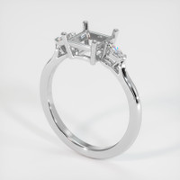 18K White Gold Three Stone Ring Setting Video
