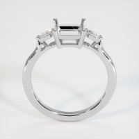 18K White Gold Three Stone Ring Setting Image