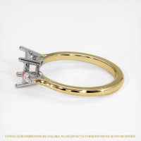 14K White & Yellow Three Stone Ring Setting Image