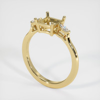 14K Yellow Gold Three Stone Ring Setting Video