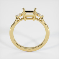 14K Yellow Gold Three Stone Ring Setting Image