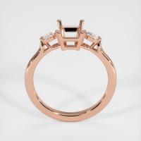 14K Rose Gold Three Stone Ring Setting Image