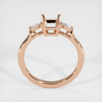 18K Rose Gold Three Stone Ring Setting Image