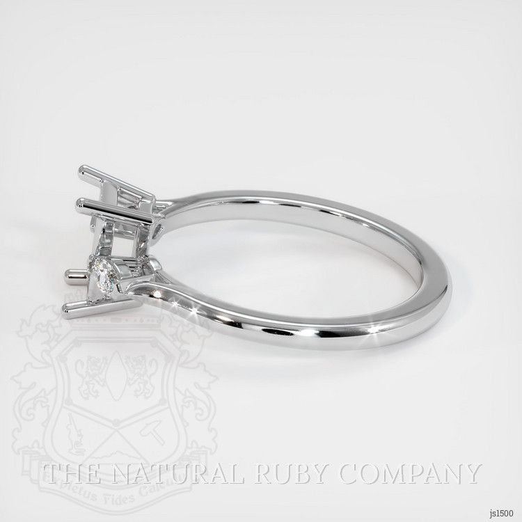 10K White Gold Three Stone Ring Setting