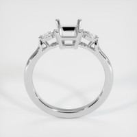10K White Gold Three Stone Ring Setting Image