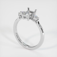 18K White Gold Three Stone Ring Setting Video