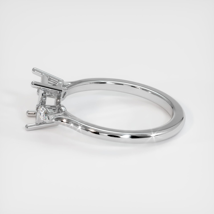 18K White Gold Three Stone Ring Setting