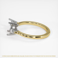 14K White & Yellow Three Stone Ring Setting Image