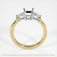 14K White & Yellow Three Stone Ring Setting Image