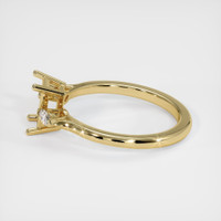 10K Yellow Gold Three Stone Ring Setting Image