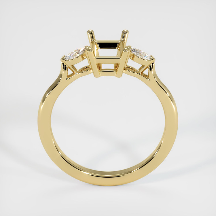 14K Yellow Gold Three Stone Ring Setting