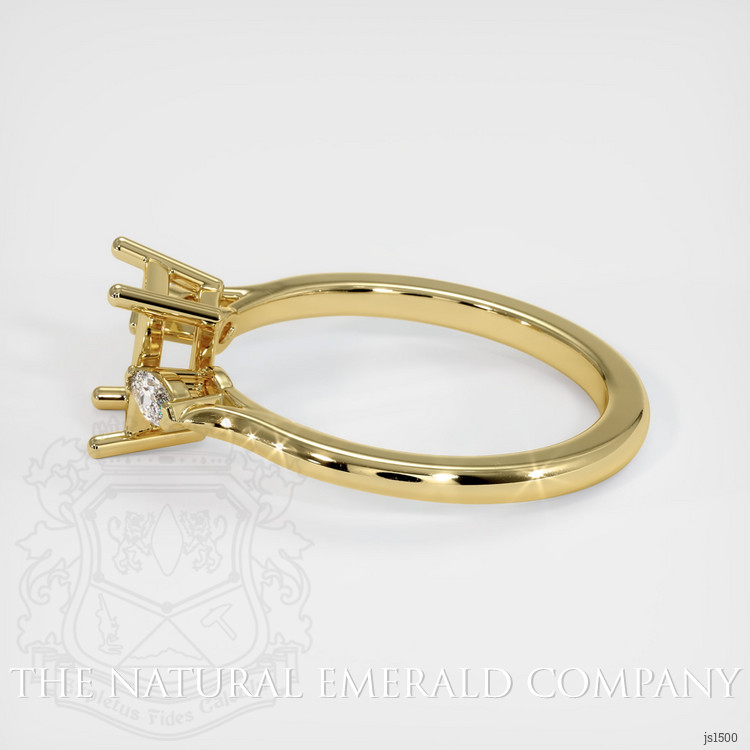 18K Yellow Gold Three Stone Ring Setting