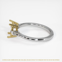 14K Yellow & White Three Stone Ring Setting Image