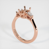 14K Rose Gold Three Stone Ring Setting Video