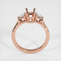14K Rose Gold Three Stone Ring Setting Image