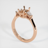 18K Rose Gold Three Stone Ring Setting Video