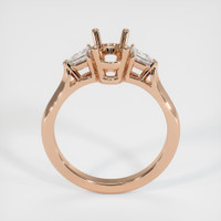 18K Rose Gold Three Stone Ring Setting Image