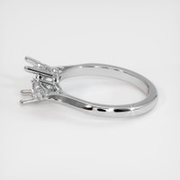10K White Gold Three Stone Ring Setting Image