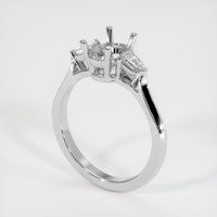 18K White Gold Three Stone Ring Setting Video